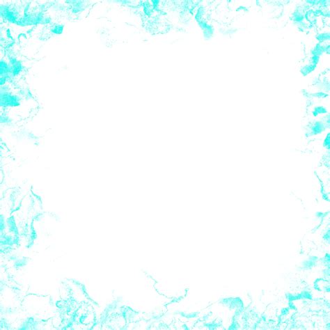 Cyan Frost Blotch Border Frame 34002718 Png