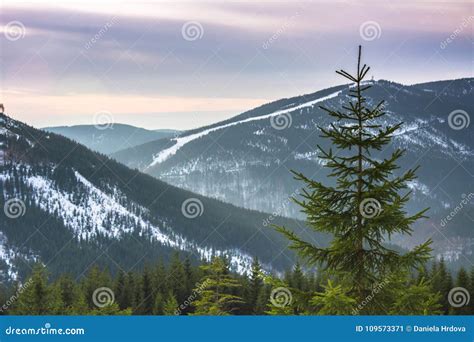 Krkonose, Czech republic stock image. Image of country - 109573371