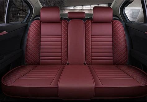 Kvd Superior Leather Luxury Car Seat Cover For Toyota Etios Liva Wine Autoclint