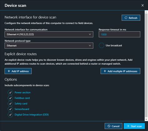 performing  device scan