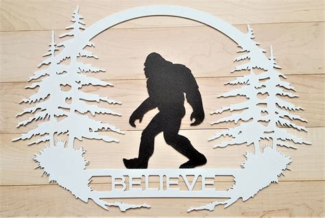 Bigfoot Big Foot Sasquatch Art Yeti Welcome Sign Metal Cabin Hunting