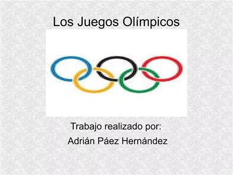 Los juegos olímpicos PPT