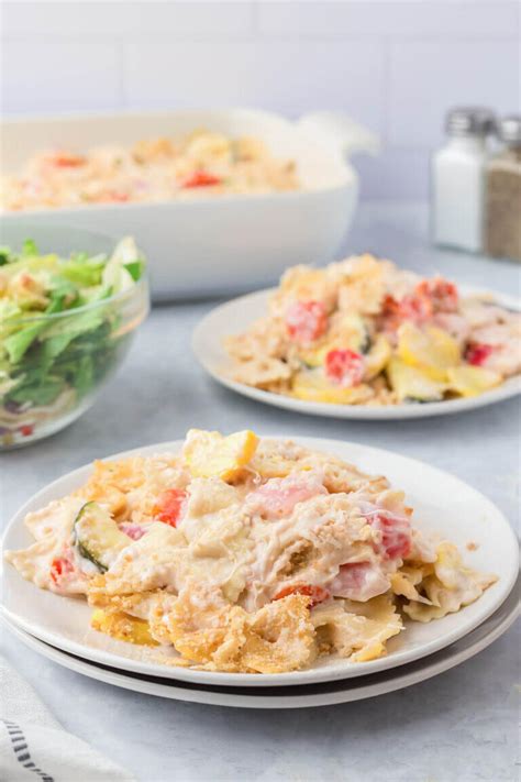 Creamy Vegetable Pasta Primavera Casserole Recipe Bowl Me Over