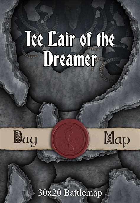 X Battlemap Ice Lair Of The Dreamer Seafoot Games Caverns