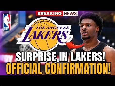 Shocking Revelation Lakers Confirm Unexpected News You Won T Believe