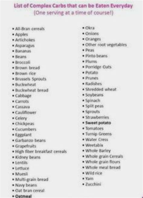 Simple Carbohydrates Examples