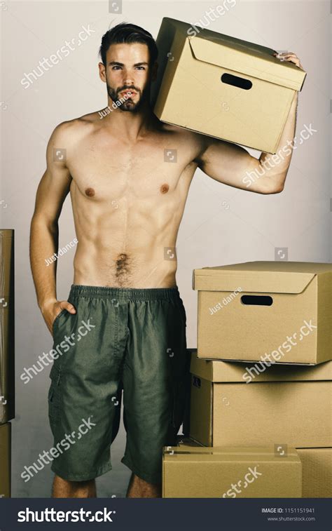 Man Sexy Naked Torso Standing Among Stock Photo Shutterstock