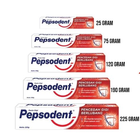 Jual Pepsodent Pasta Gigi Pencegah Gigi Berlubang 75g 120g 190g