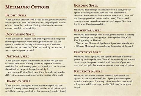 Additional Metamagic Options for Sorcerers | We Got Extra Invocations for Warlocks, Why Not ...