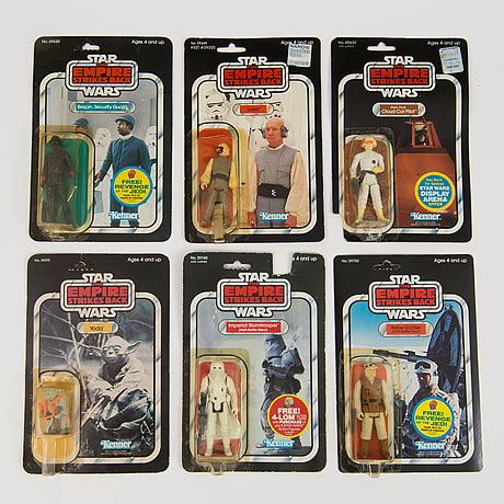 A Lot Of Six Star Wars Action Figures In Original Packaging Kenner