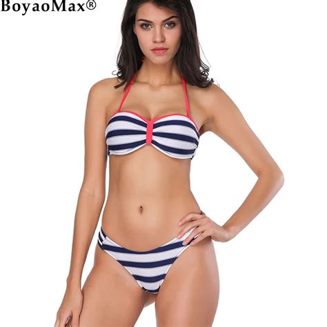 Aliexpress Buy Sexy BoyaoMax Women Bandage Bikini Strip Bordered