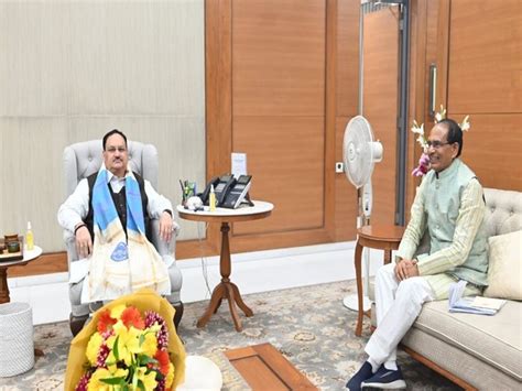 Delhi MP CM Shivraj Chouhan Meets JP Nadda Discusses Ongoing