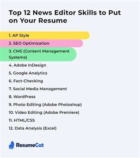 Top 12 News Editor Skills to Put on Your Resume | ResumeCat