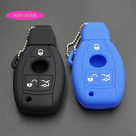 Xinyuexin Silicone Car Key Cover Fob Case For Benz C E S Cl Gl Ml Smart