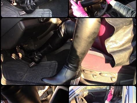 Bei Vollgas Lederhandschuhe Rauchen Und Pedalpumpen Mit Bondageangel