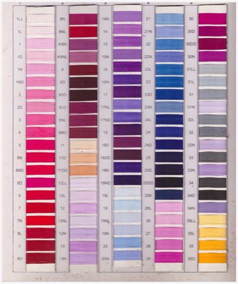 Pin By Vaanis On Threads Shade Card Colour Shade Card Silk Thread