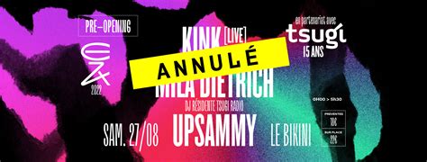 Tsugi Birthday Tour la soirée au Bikini de Toulouse est annulée TSUGI