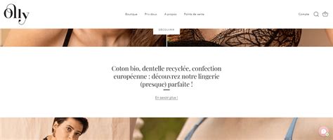 Projet réalisé Olly Lingerie par OpenMyDiv Agence web