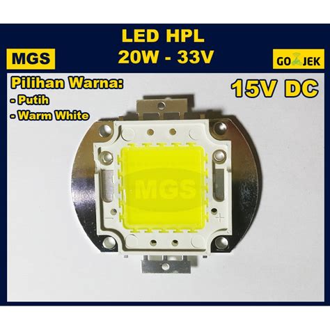 Jual Led Hpl W Watt V High Power Led Pendingin Putih Shopee