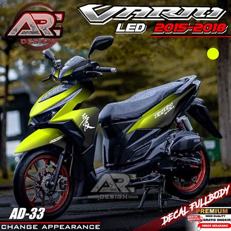 Jual COD TERBARU Decal Sticker Honda Vario 125 150 LED 2015 2016 2017