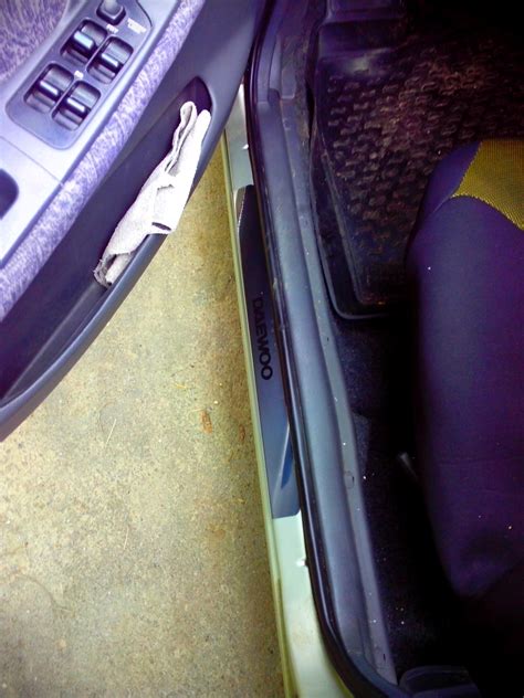 Накладки на пороги — Daewoo Nexia (2G), 1,5 л, 2007 года | другое | DRIVE2