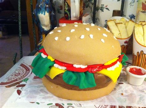 A Burger Cake For The Burger King! - CakeCentral.com