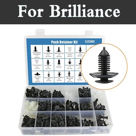 415pcs Car Retainer Clipsandplastic Fasteners Kit 18 Sizes Auto Push Pin Rivets Set For Brilliance