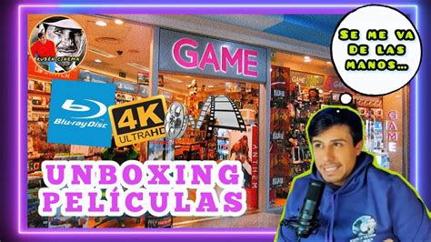 Unboxing GAME Películas Bluray 4K cine formato físico