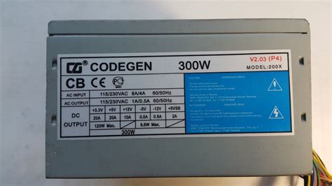 Блок питания atx 300w Codegen