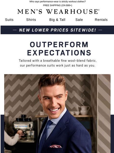 Men S Wearhouse Performance Suits Starting At 119 99 Feel The