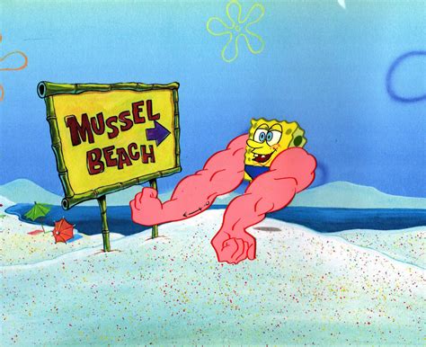 Wow Classic Spongebob Production Cel 10198 Musclebob Buffpants 4637134244