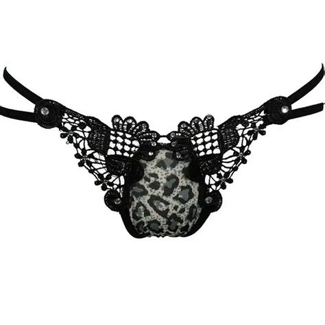 Women Exotic Apparel Panties Low Waist Pants Leopard Sexy Thong Lingerie Underwear Sexy Lingerie