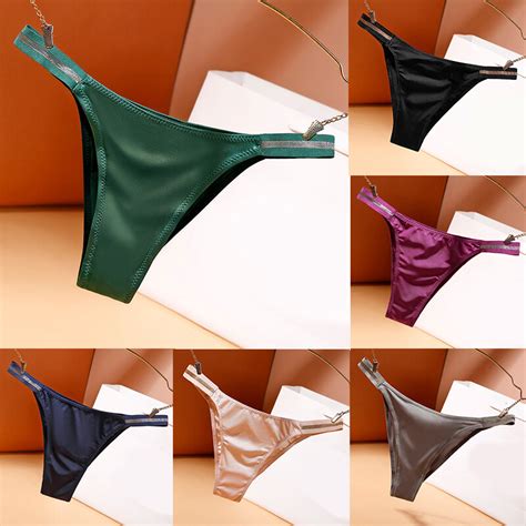 Panties Womens Sexy Ice Silk G String Briefs Thongs Underwear Lingerie T Back Ebay