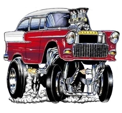 55 Chevy Gasser Drawing