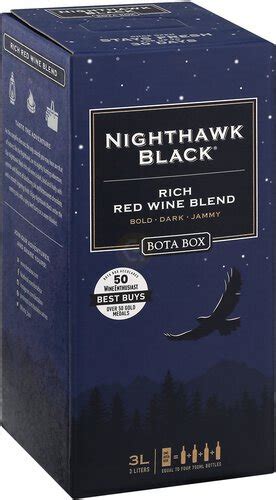 Bota Box Nighthawk Black Red Blend Ml Twin Peaks Liquor