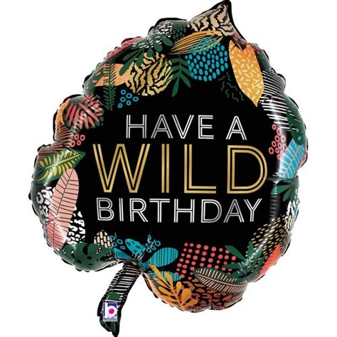 Ballon Wild Birthday Tropical Leaf Grabo Abc Pms