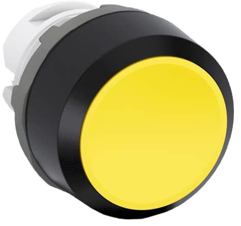 Abb Non Illuminated Pushbutton Momentary Flush Yellow Mp Y