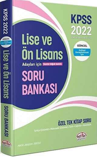 Kpss Lise N Lisans Gygk Soru Bankas Bkmkitap