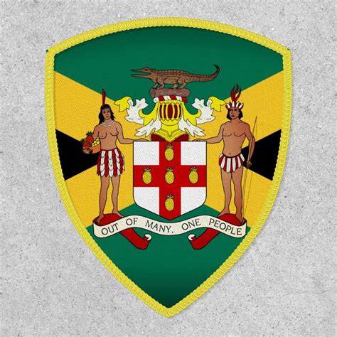 Jamaican Flag/ Coat of Arms Patch | Zazzle | Coat of arms, Flag, Jamaican flag