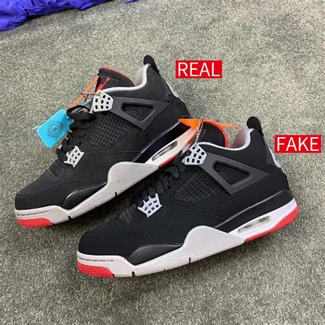 Air Jordan 4 Retro Bred” The Strongest Comparison Picture Between Fake