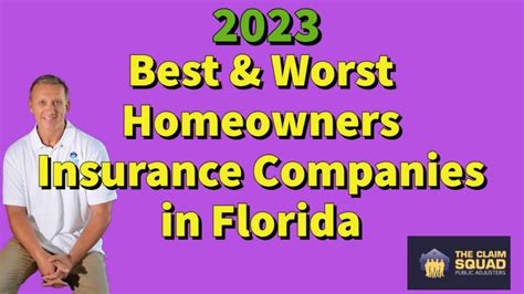 Best And Worst Homeowners Insurance Companies In Florida 2023 The Claim Squad