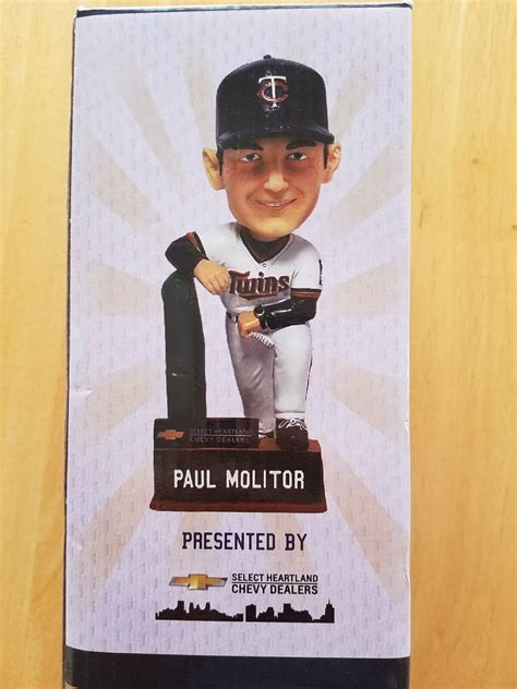 NEW Twins Manager Paul Molitor Bobblehead IN ORIGINAL BOX EBay