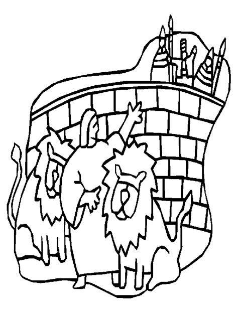 Daniel And The Lions Den Coloring Pages Coloring Home