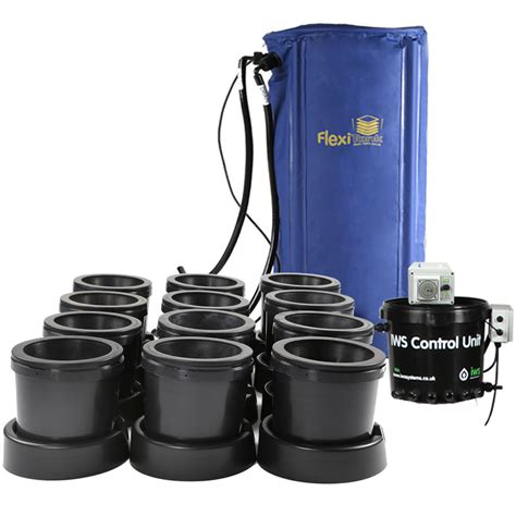 Iws Flood And Drain 16mm Grow System With Remote Timer And Tank 12 Pots