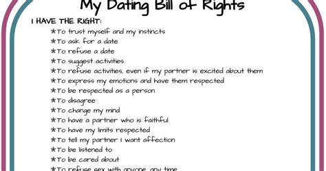 Dating Bill Of Rights And Responsibilities Telegraph