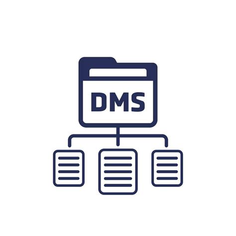 DMS, Document management system icon on white 28533138 Vector Art at ...