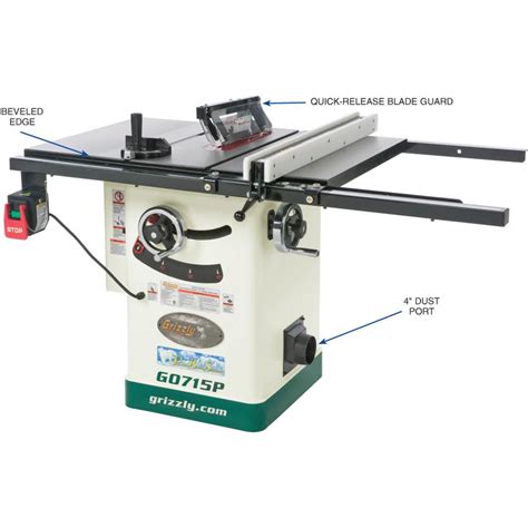 Hybrid Table Saw With Riving Knife Polar Bear Series Grizzly