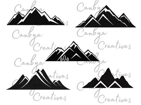 Mountain Svg Bundle Mountain Svg S Pngs Mountain Landscape Files