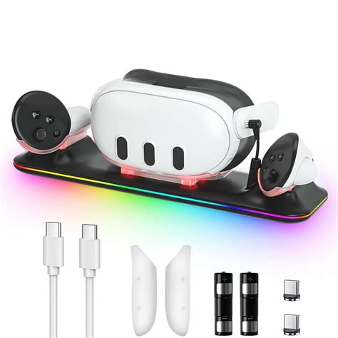 Vr Charging Dock For Meta Quest Fast Charging Station With Colorful