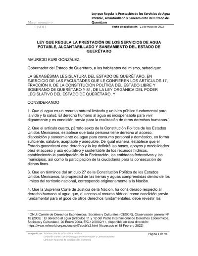 Ley Que Regula La Prestaci N De Los Servicios De Agua Potable